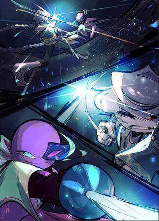 comic/full render/simple background/ +character (2022)