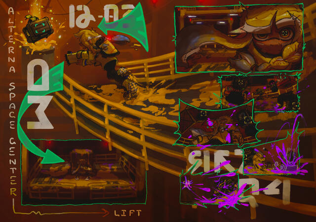 comic/full render/complex background (procreate 2024)