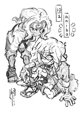 full body/sketch/simple back + character (procreate 2023)