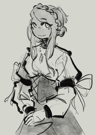 halfbody - sketch - no background